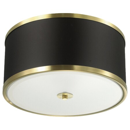 Dainolite Zuri 3-Light Flush Mount ZUR-153FH-AGB-BK